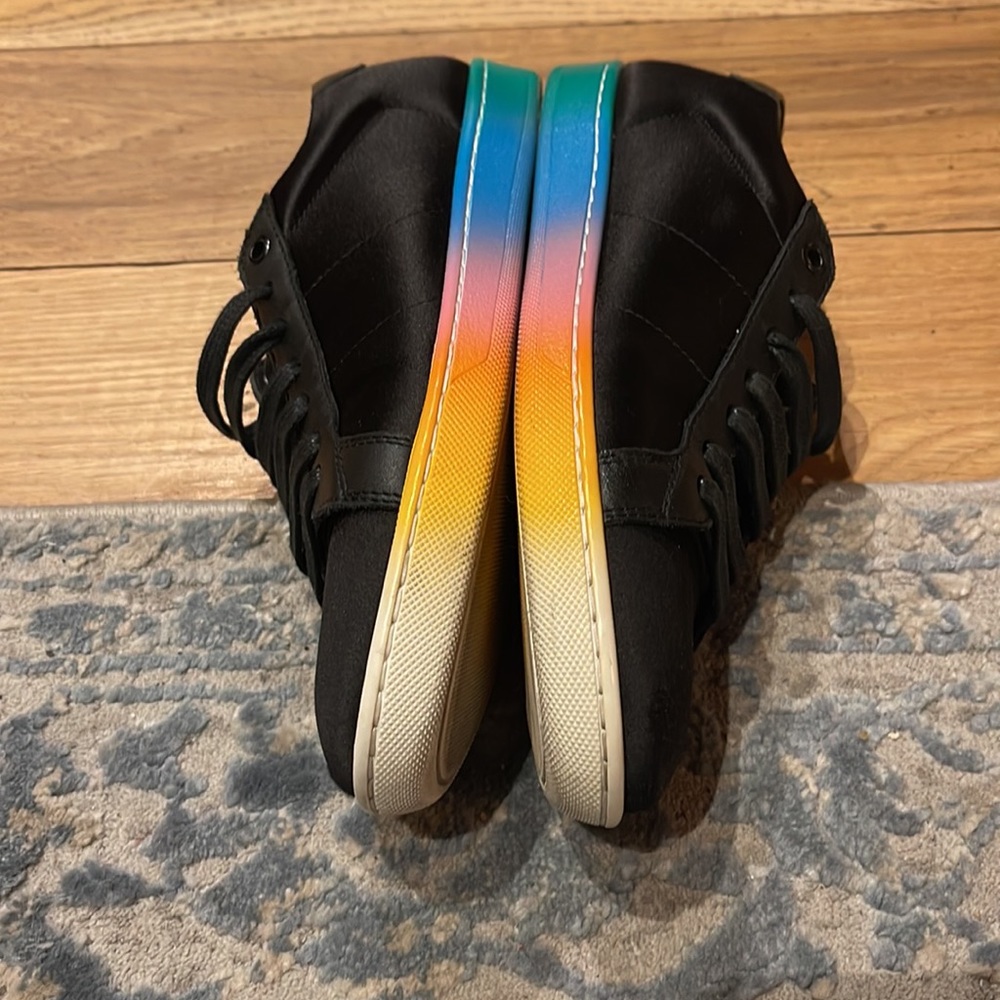 💥 Closet Clear Out Sale Authentic Saint Laurent Rainbow Sneakers sz 7.5 Italy - Picture 4 of 11
